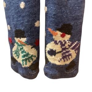 Talbot’s Vintage Snowmen/ Snowflakes Scarf, Knit, Xmas, Whimsical‎ Unisex 62”x9”